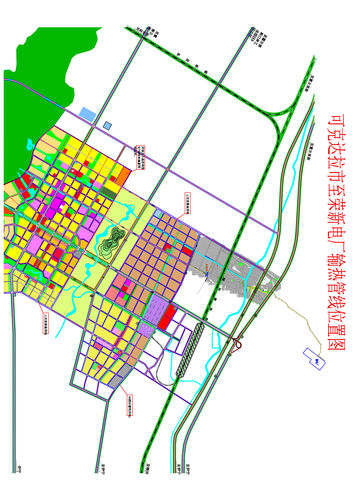 可克达拉市至荣新电厂位置图