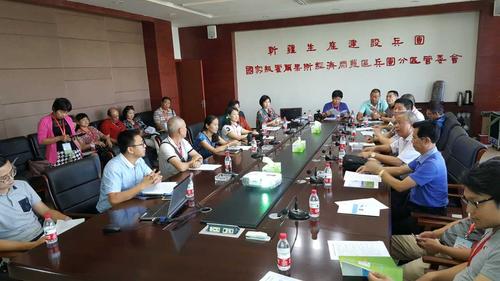 参访团一行在兵团分区座谈交流