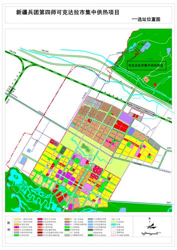 可克达拉市集中供热建设项目选址图