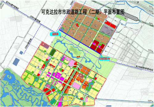 可克达拉市市政道路二期益群西路（智慧西路）及管网建设项目平面布置图