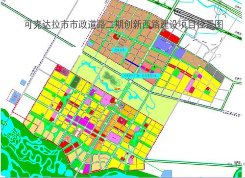 可克达拉市市政道路二期创新西路及管网建设项目选址位置图