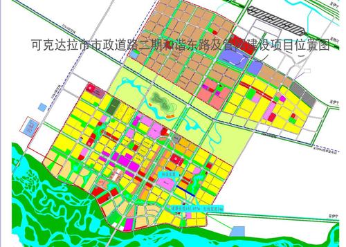 可克达拉市市政道路二期和谐东路及管网建设项目选址位置图