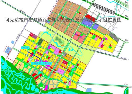 可克达拉市市政道路二期和谐西路及管网建设项目选址位置图