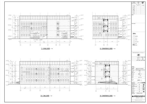 第四师可克达拉市总工会职工服务中心轴立面图2