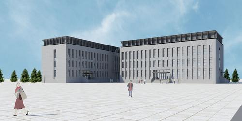 四师可克达拉市总工会职工服务中心效果图