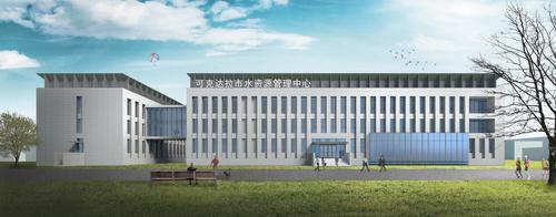 四师可克达拉市防汛抗旱应急指挥中心鸟瞰图