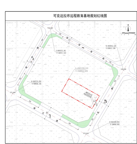 可克达拉市远程教育基地建设项目红线图
