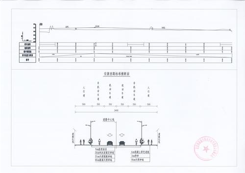 四师可克达拉市市政道路二期安康西路及管网建设项目平道路断面图