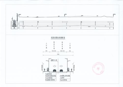 四师可克达拉市市政道路二期创新西路及管网建设项目标准断面图
