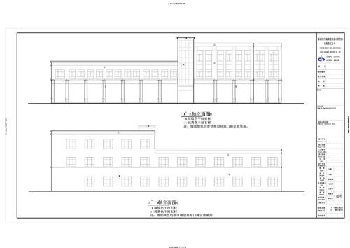 可克达拉市九九财富综合开发项目1#商业轴立面图