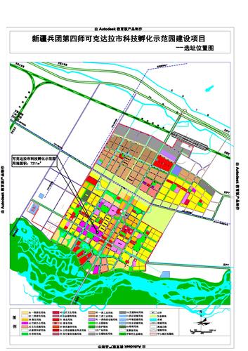 第四师可克达拉科技孵化示范园建设项目选址位置图