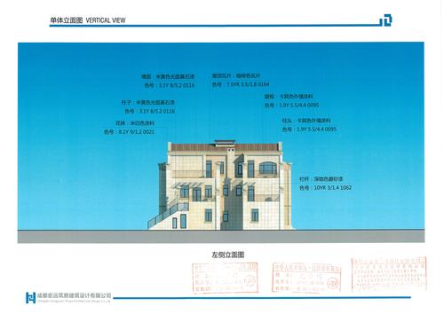 可克达拉市宏福雅居住宅小区建设项目单体立面图侧