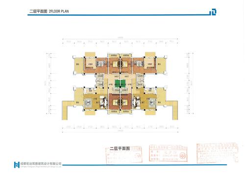 可克达拉市宏福雅居住宅小区建设项目二层平面图