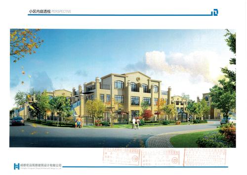 可克达拉市宏福雅居住宅小区建设项目小区内庭透视图