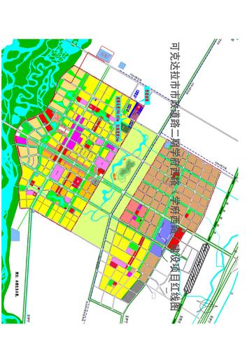 可克达拉市市政道路二期学府西路建设项目红线图