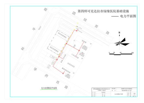 电力线路平面布置图