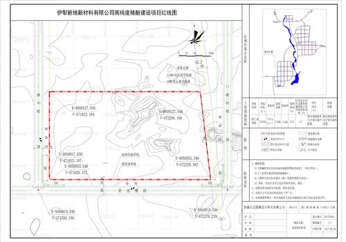 伊犁新地新材料有限公司高纯度精酚建设项目红线图