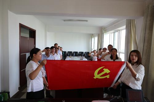 7月2日，师市机关第四支部开展“党旗映天山”主题党日活动