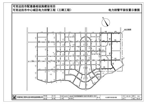 1电力排管平面位置示意图
