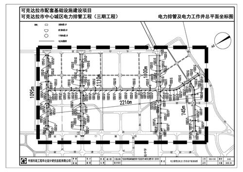2电力排管及电力工作井总平面坐标图