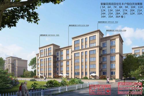 紫馨花苑项目住宅B户型白天效果图（5#、6#、7#、8#、9#、10#、11#、12#、13#、16#、17#、20#、21#、24#、25#、28#、29#、32#、33#、34#、35#、36#楼）