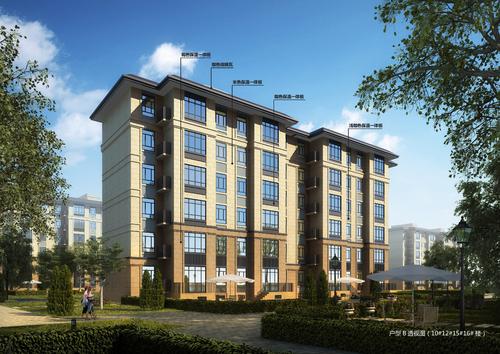 新疆家乐园·天一城项目四区住宅户型B透视图