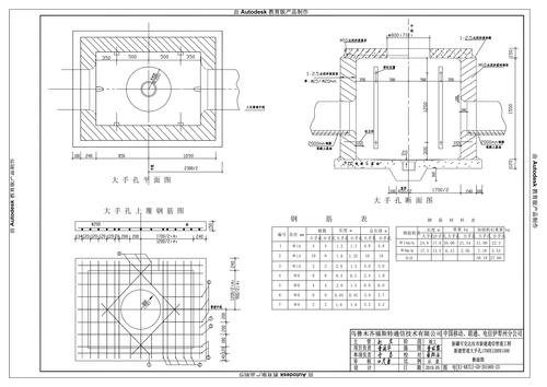 可克达拉市新建管道大手孔断面图