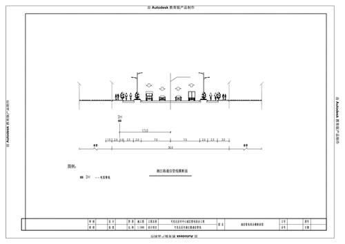 湘江路通信管线横断面
