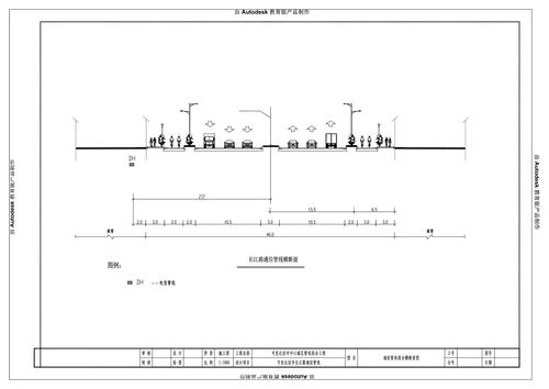 长江路通信管线横断面
