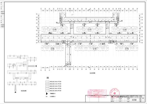 新疆家乐园·天一城二区南车库-地下车库平面图、防火分区示意图
