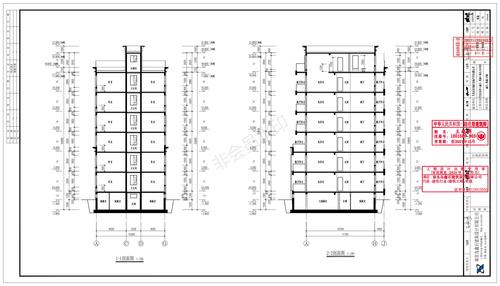【建筑】5号楼 建施-16 1-1剖面图  2-2剖面图[2]_00