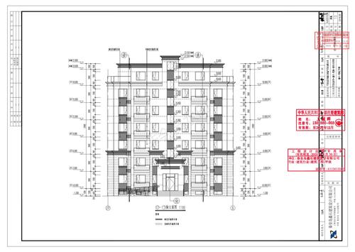 2号楼建施-13-17-1轴立面图_00