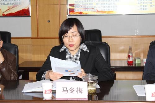 中院党组成员、副院长、政治部主任马冬梅同志作调研成果交流