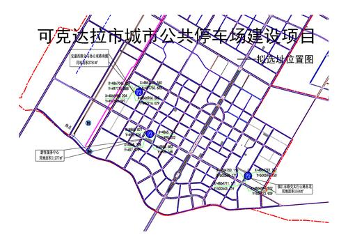 三个停车场拟选址位置图