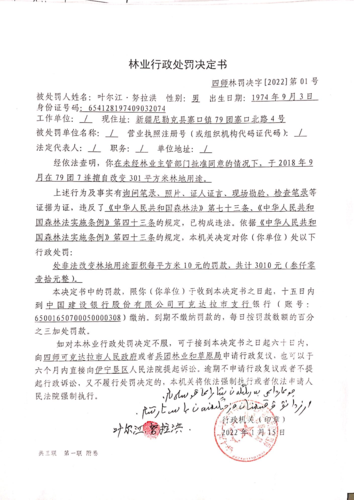 四师林罚决字〔2022〕第01号