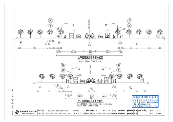 标准横断面管线综合