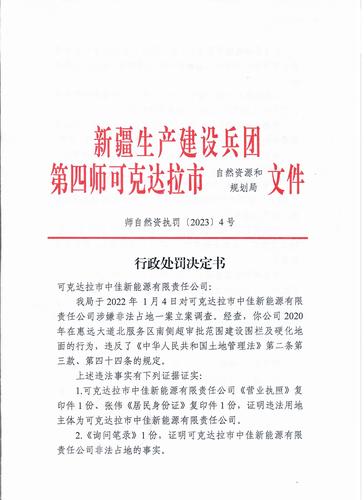 行政处罚决定书（师自然资执罚〔2023〕4号）1