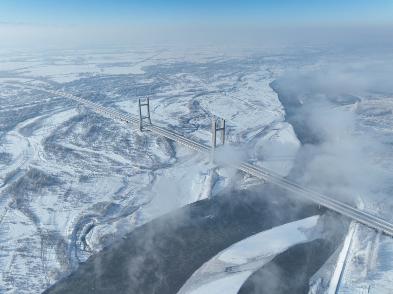 可克达拉的雾凇